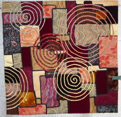    Ribbon Winner 04 A 05 B Paula Whited - Circles - Judges Choice - 2nd Place Small Art Pieced